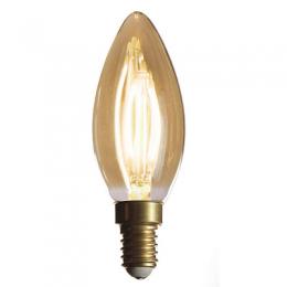 Лампа светодиодная филаментная диммируемая E14 4W 2200K золотая  - 2